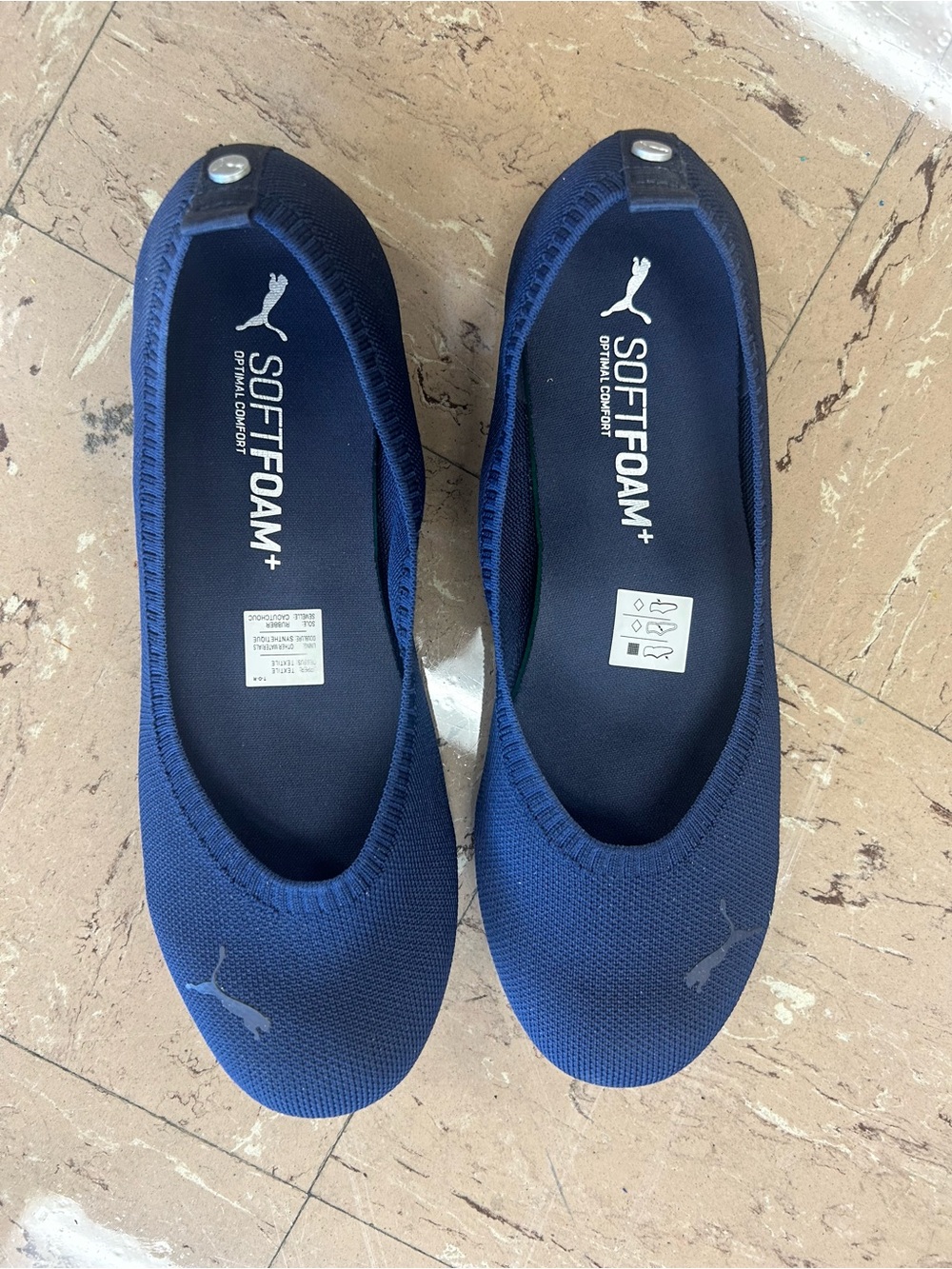 Puma Navy SoftFoam+ Women's Slip-On Ballet Flats